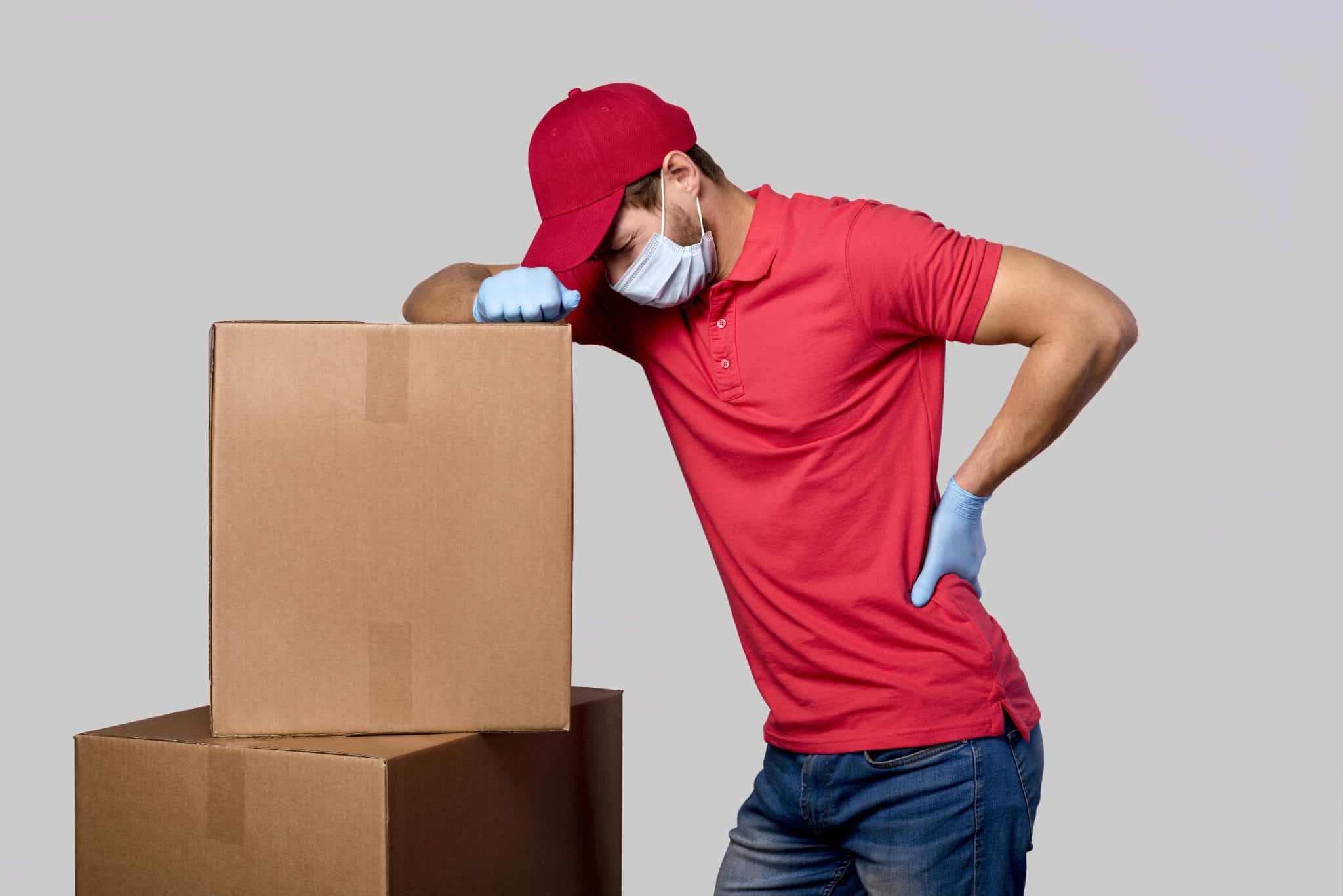 portrait delivery man tired 1